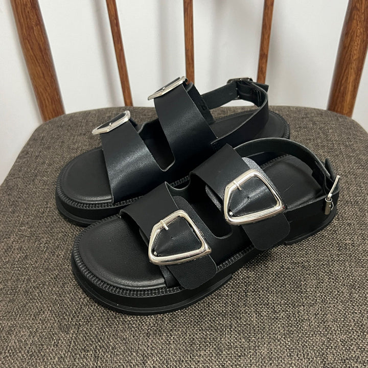 Damer Komfortable Sandaler med fashionable spænder og skridsikker sål Stilla