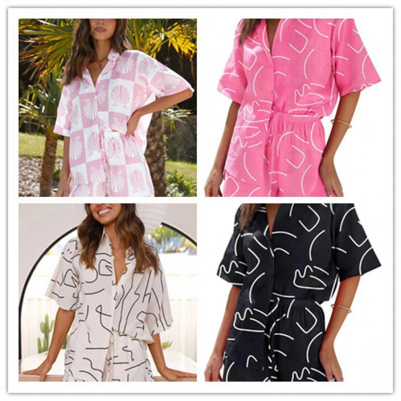 Damer Casual Knop-Up Overall Sæt Stilla
