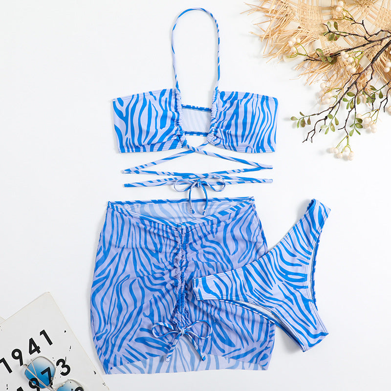 Dame bikini-sæt med justerbare snøre detaljer og transparent omslagskort mulighed Stilla