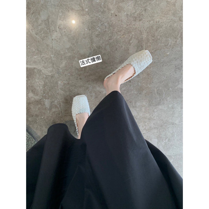 Dame Elegante Vævede Slip-On Mules Stilla