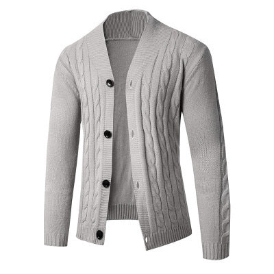Herrer Kabelstrik Cardigan Pullover Stilla
