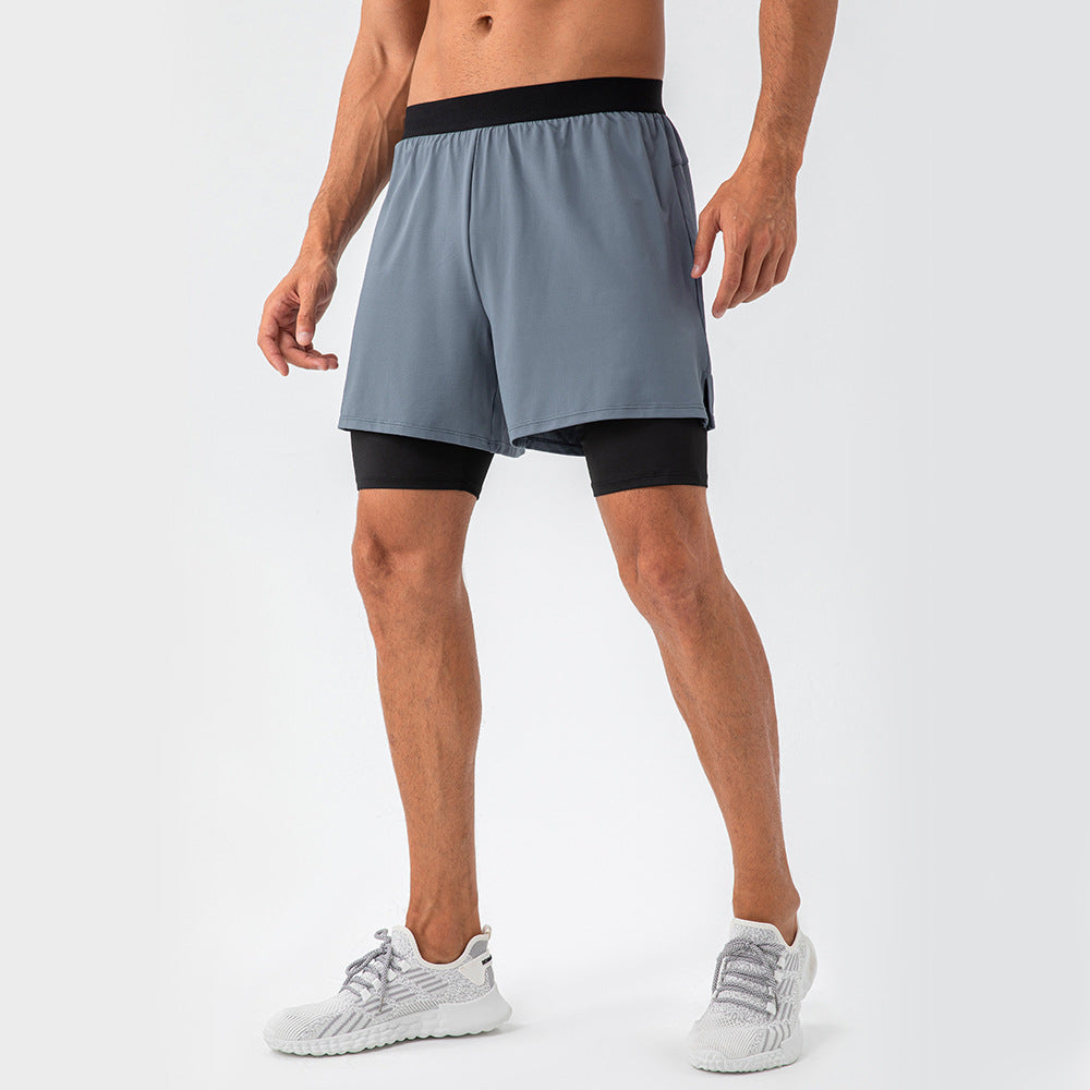 Herrer Sporty løbeshorts med integrerede kompressionsshorts og høj bærekomfort Stilla