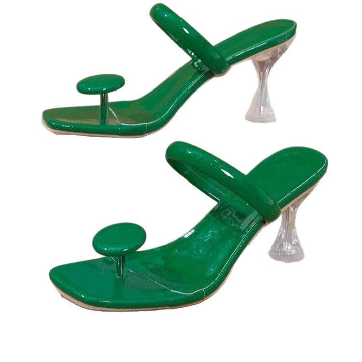 Dame elegante sandaler med gennemsigtig hæl og moderne design Stilla