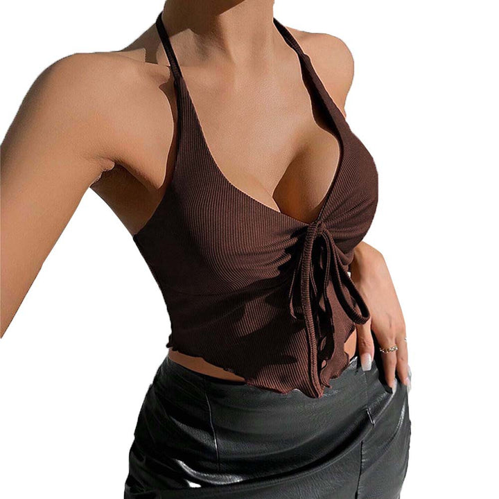 Dame legesyg crop top med samling og bånd Stilla