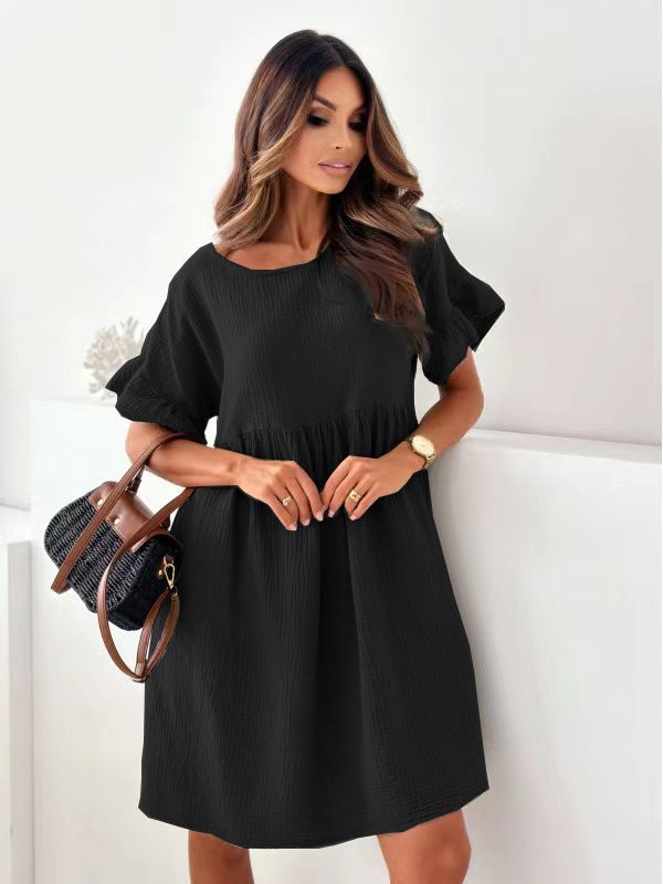 Dame Flydende Baumwoll Babydoll Kjole Stilla