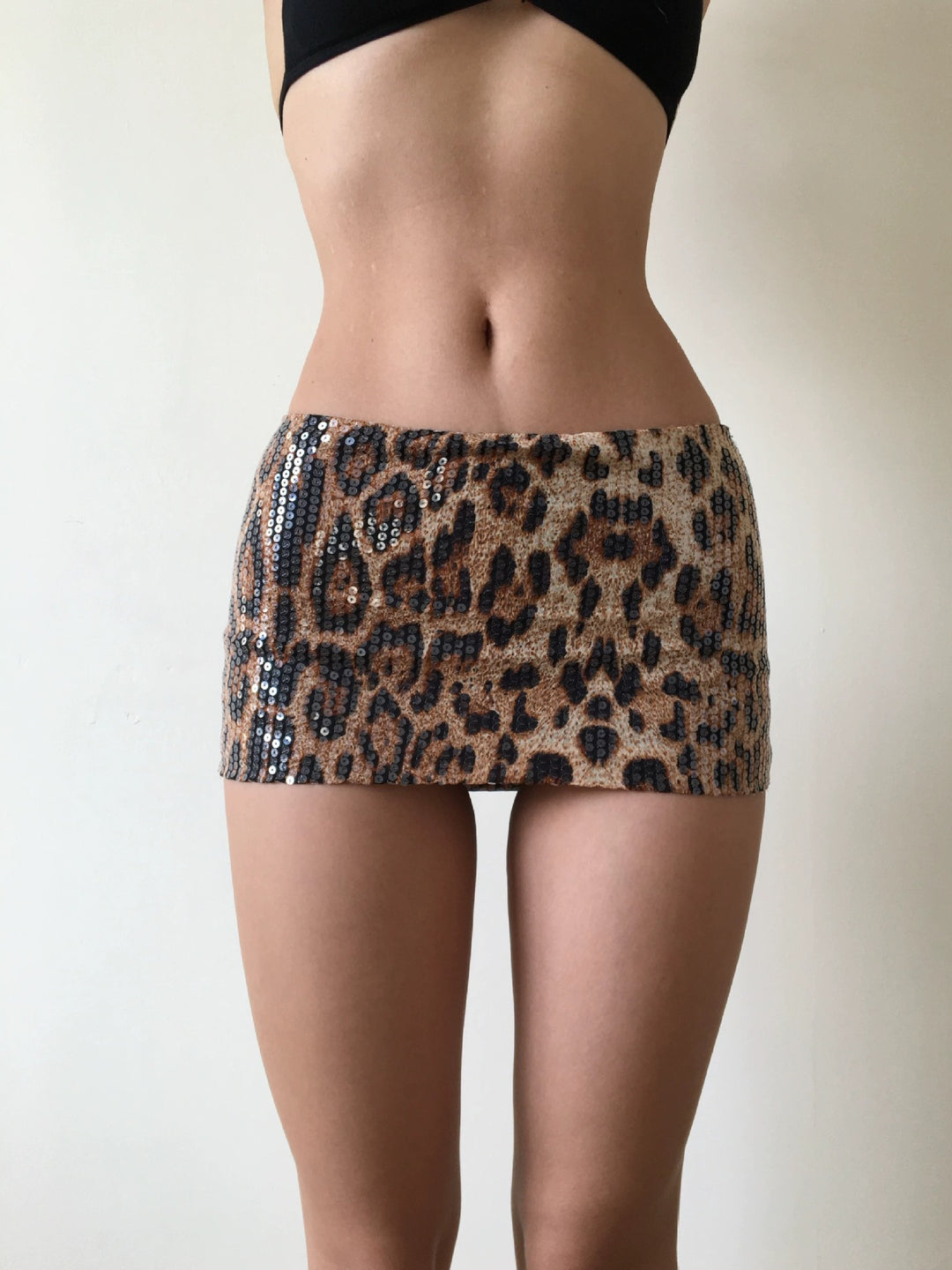 Dametubet med palietter og leopardmønster Stilla