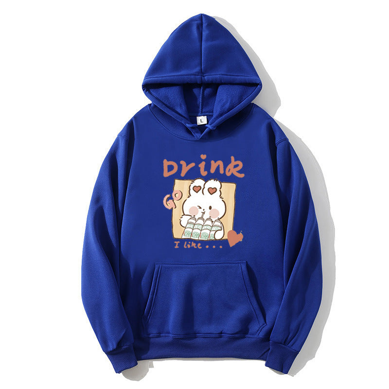 Kvinders hoodie med sødt kattemotiv Skovae