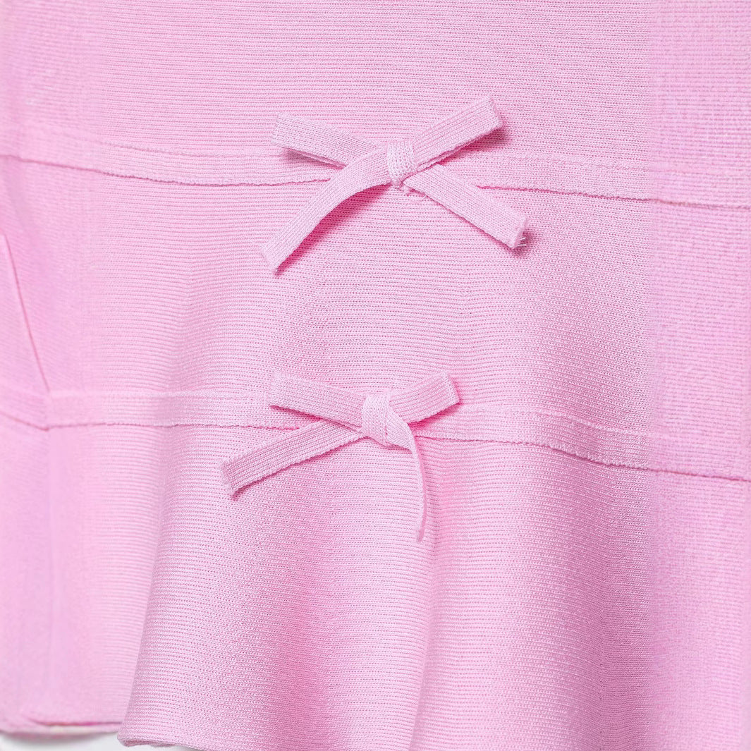 Femme Peplum Striktop med Sløjfedetalje Stilla