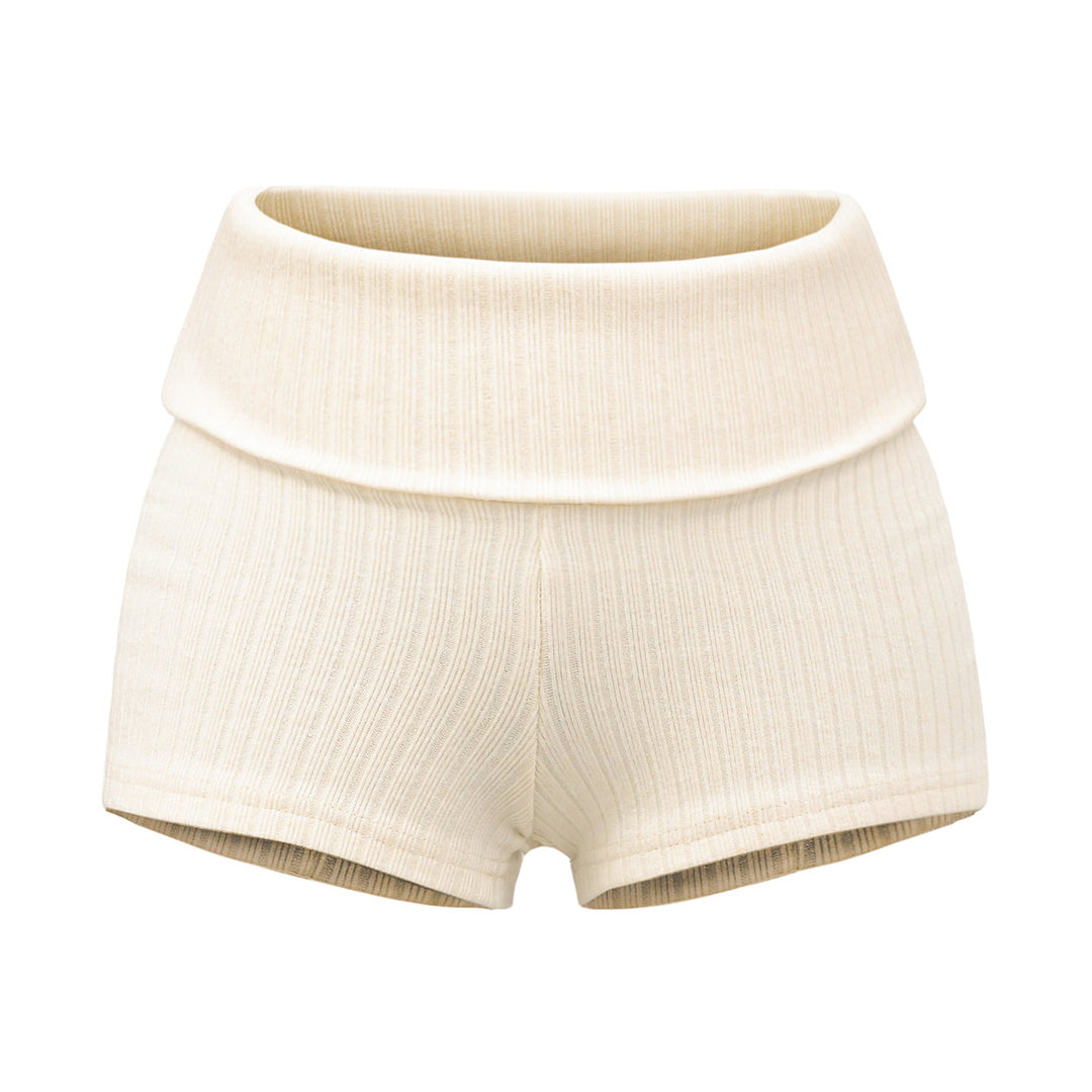 Dame Figurtilpassede Shorts med elastisk bund og ribstruktur Stilla