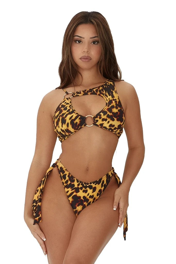 Dame Bikini-sæt med spændende leopardmønster Stilla