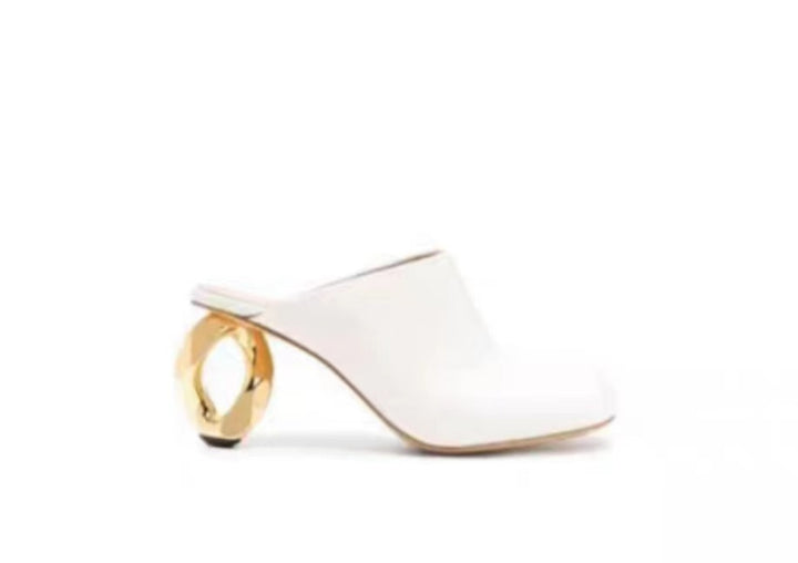 Femme Dekorative Høj-Platform Slide Mules Stilla