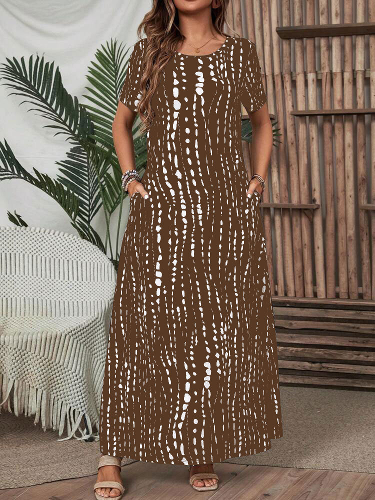 Dame Casual Maxi Kjole Stilla