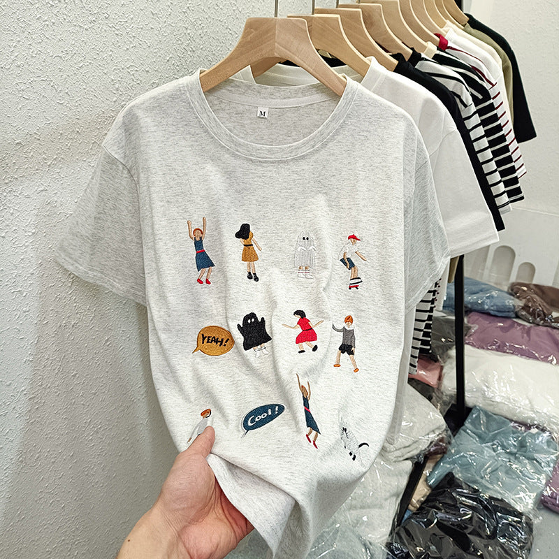 Femme Legende Broderet Grafik-T-Shirt Stilla