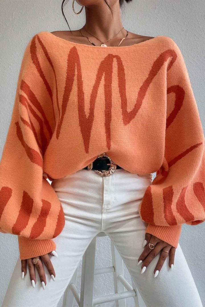 Stilla | Pullover med geometriske lanterneærmer