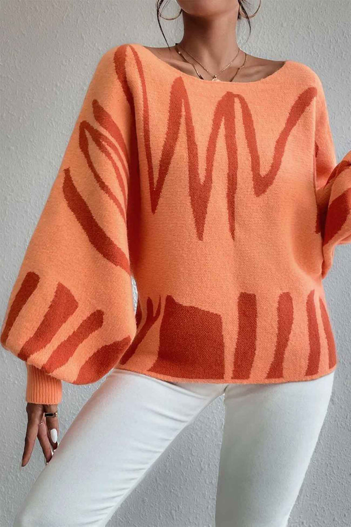 Stilla | Pullover med geometriske lanterneærmer