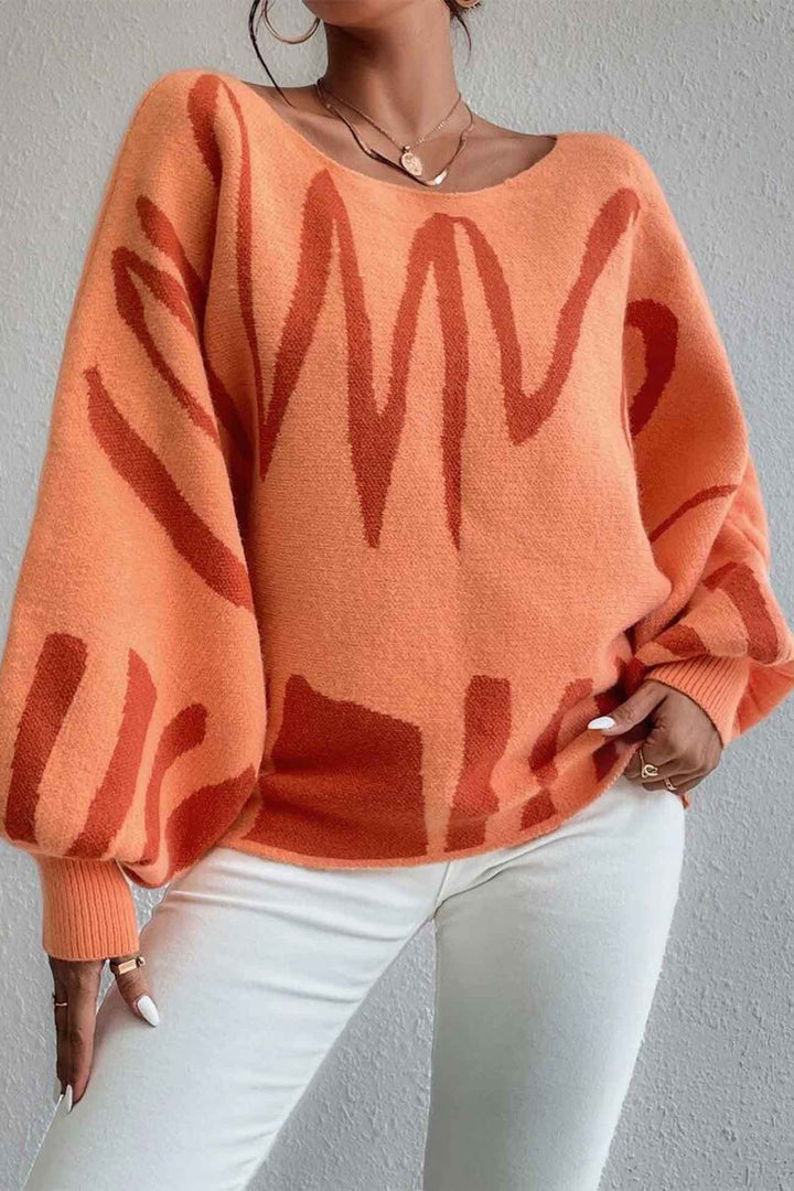Stilla | Pullover med geometriske lanterneærmer