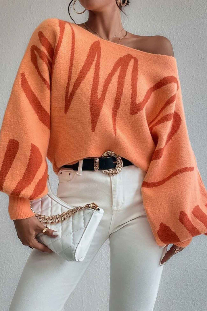 Stilla | Pullover med geometriske lanterneærmer