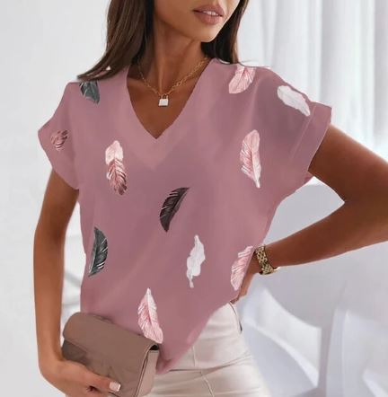 Stilla | Mode T-shirt med V-udskæring