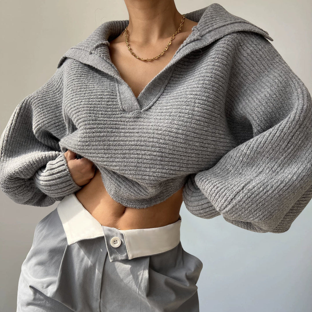 Stilla | Ribb strik pullover med høj krave