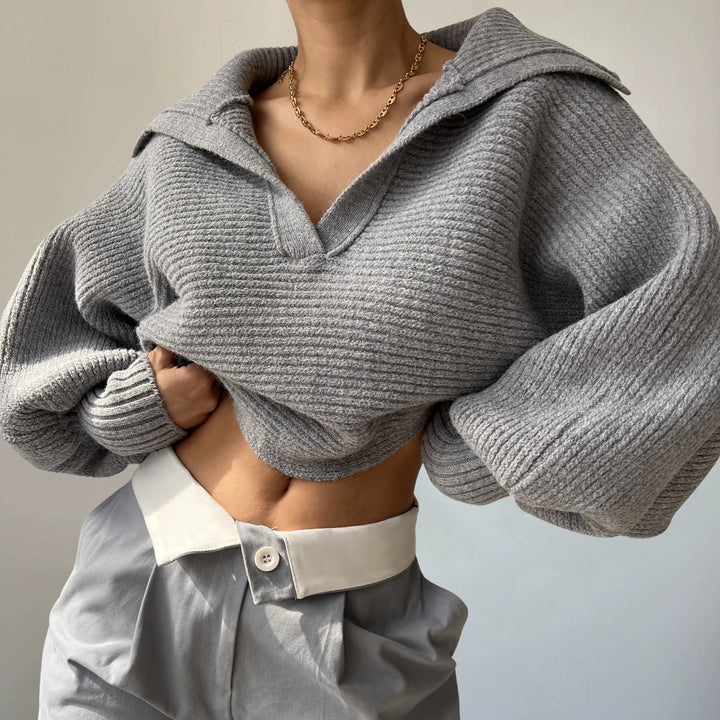 Stilla | Ribb strik pullover med høj krave