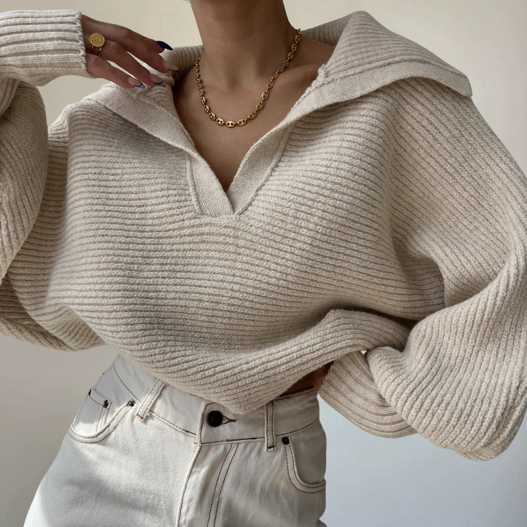 Stilla | Ribb strik pullover med høj krave