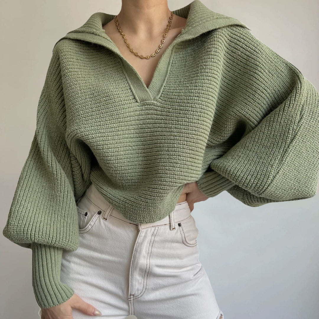 Stilla | Ribb strik pullover med høj krave