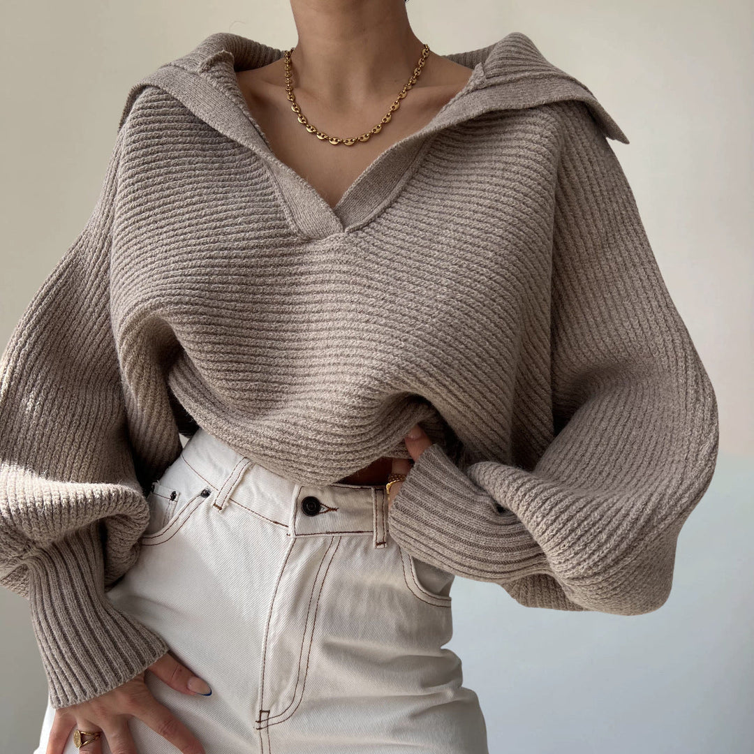 Stilla | Ribb strik pullover med høj krave