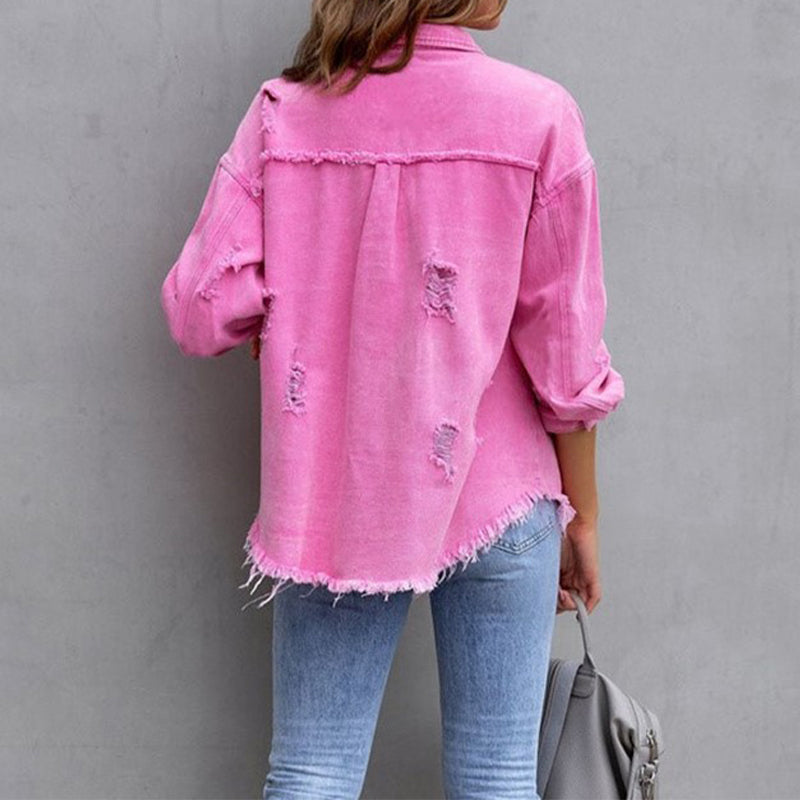 Stilla | Jeansjakke I Brugt Look