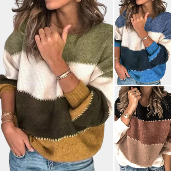 Stilla | Damepullover Stribet Smart