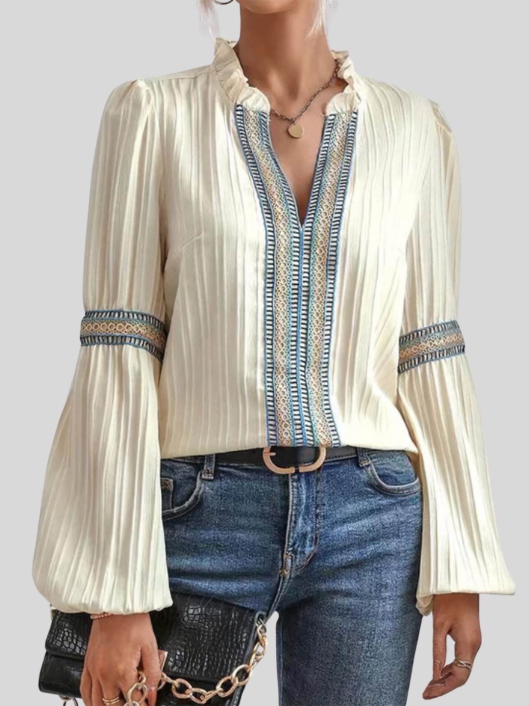 Stilla | Skjorte Bluse Flair Med Bred Ærme
