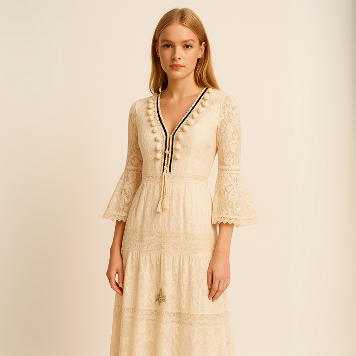 Stilla | Kvinders Blonde Maxi Kjole Boho Chic