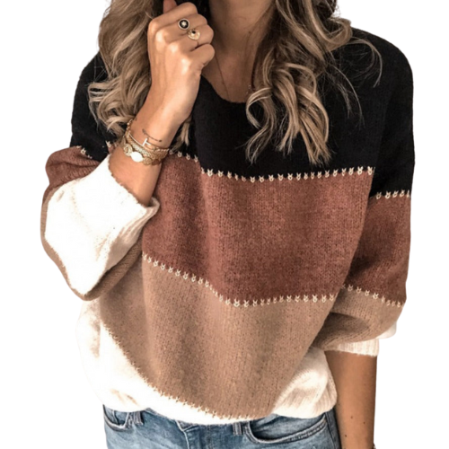 Stilla | Gestreifter Strickpullover Für Damen