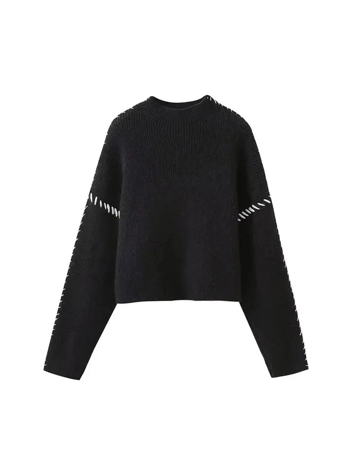 Stilla | Rullekrave Strikbluse Damer