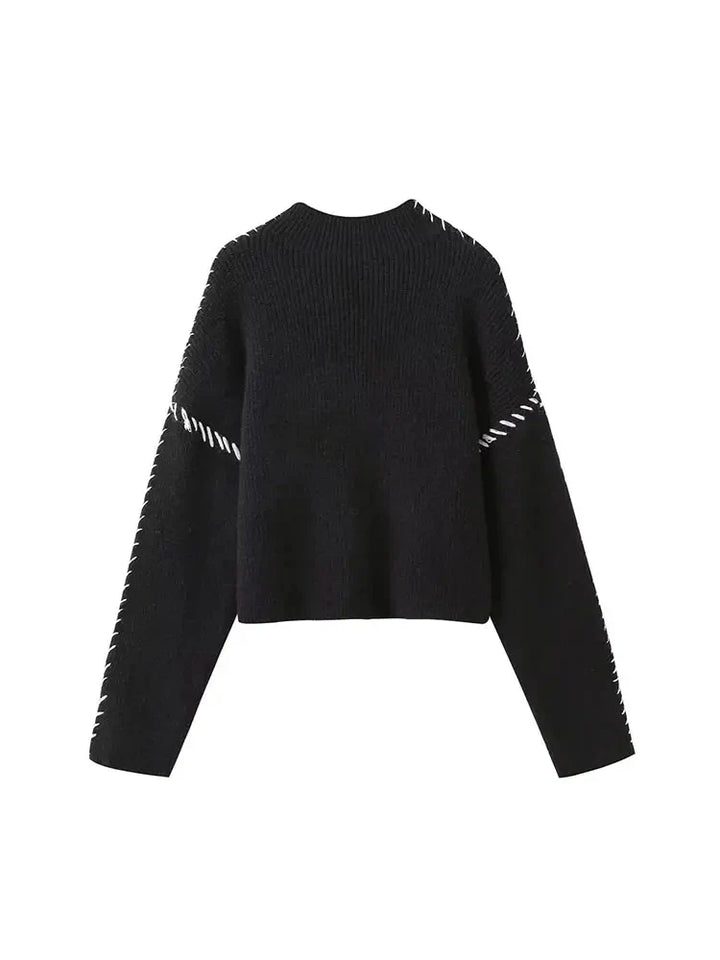 Stilla | Rullekrave Strikbluse Damer