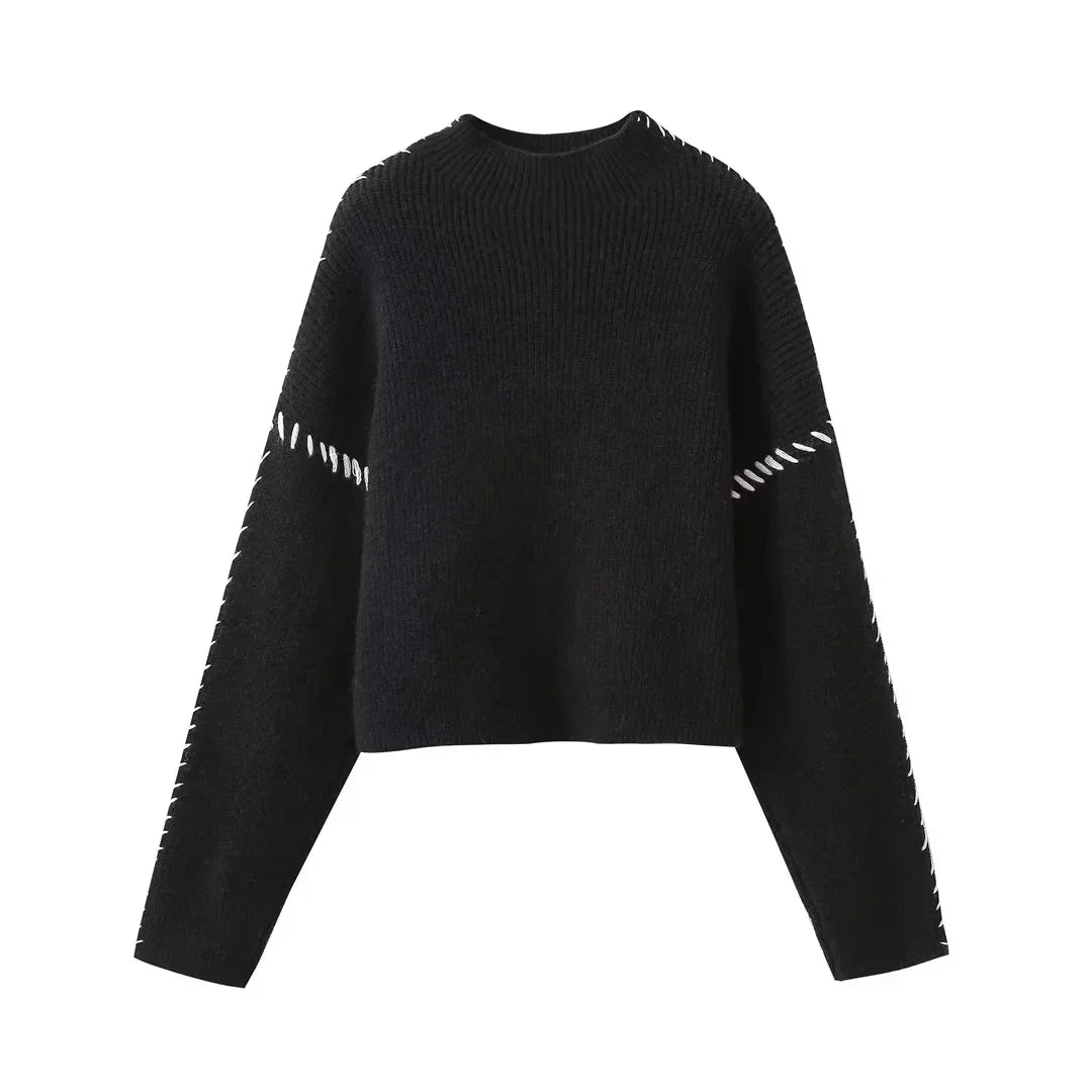 Stilla | Rullekrave Strikbluse Damer