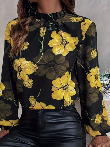 Stilla | Blomsterprint Chic Langærmet Bluse