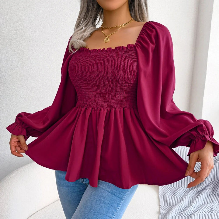 Stilla | Bluse Smocket Bluse Med Pufærmer