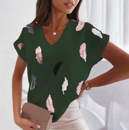 Stilla | Mode T-shirt med V-udskæring