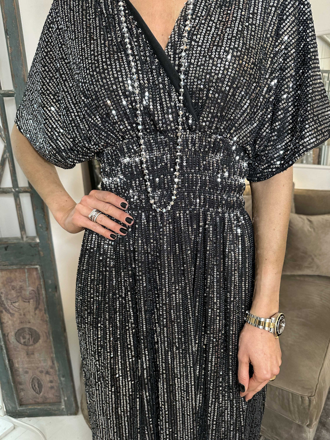 Stilla | Elegante Paillettenkjole Lang
