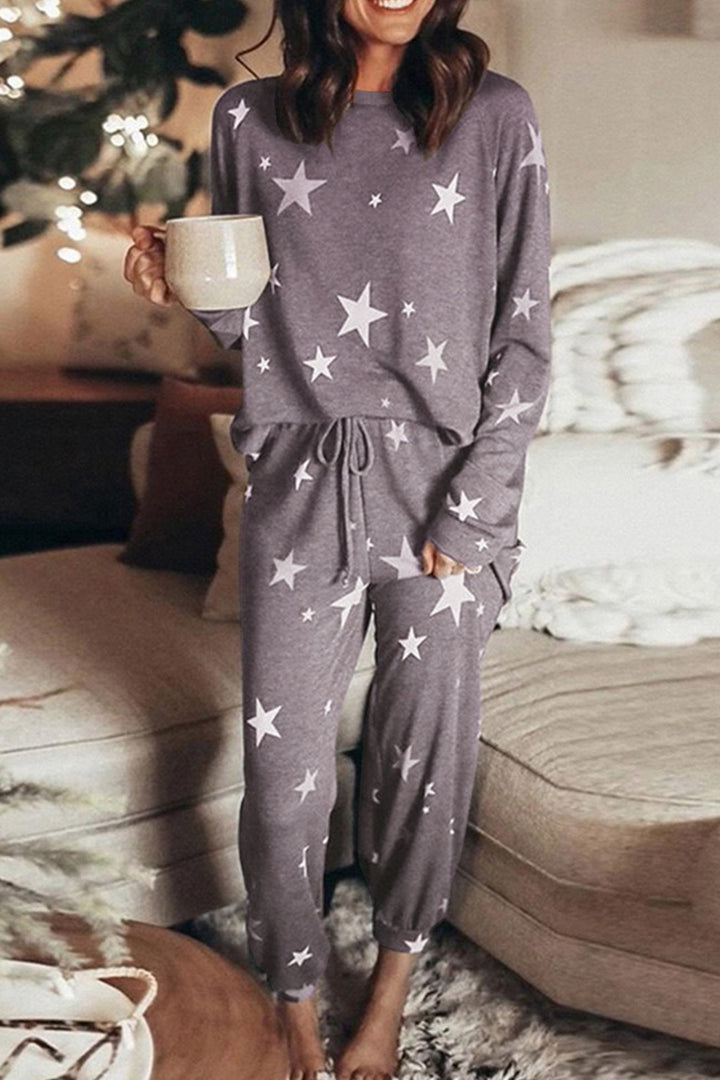 Stilla | Sæt Svedjakke Med Pentagram Print