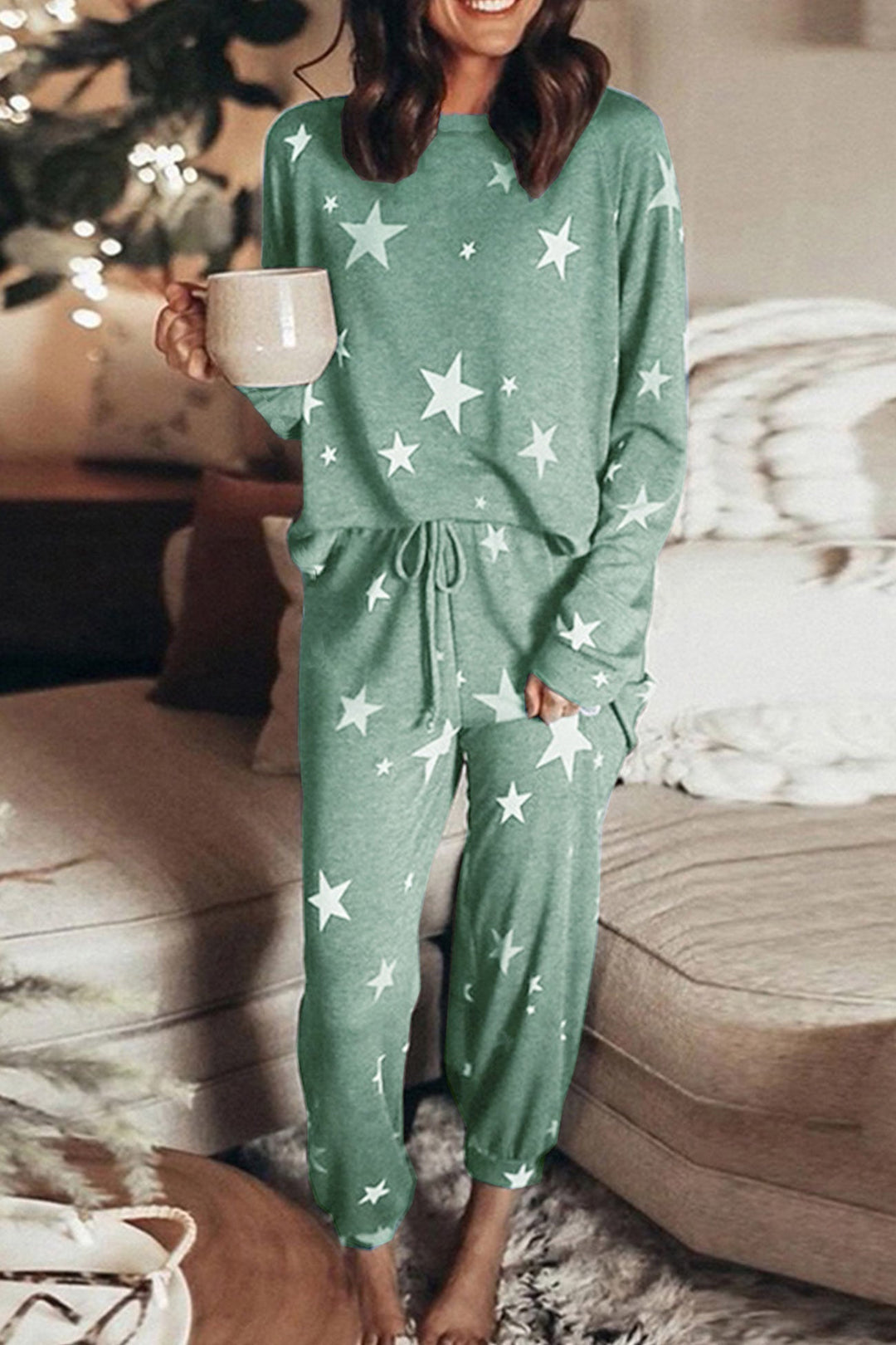 Stilla | Sæt Svedjakke Med Pentagram Print