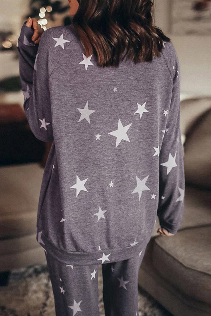 Stilla | Sæt Svedjakke Med Pentagram Print
