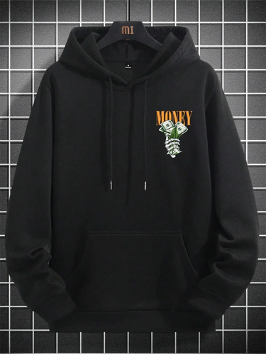 Stilla | Hoodie med Street Money Tryk