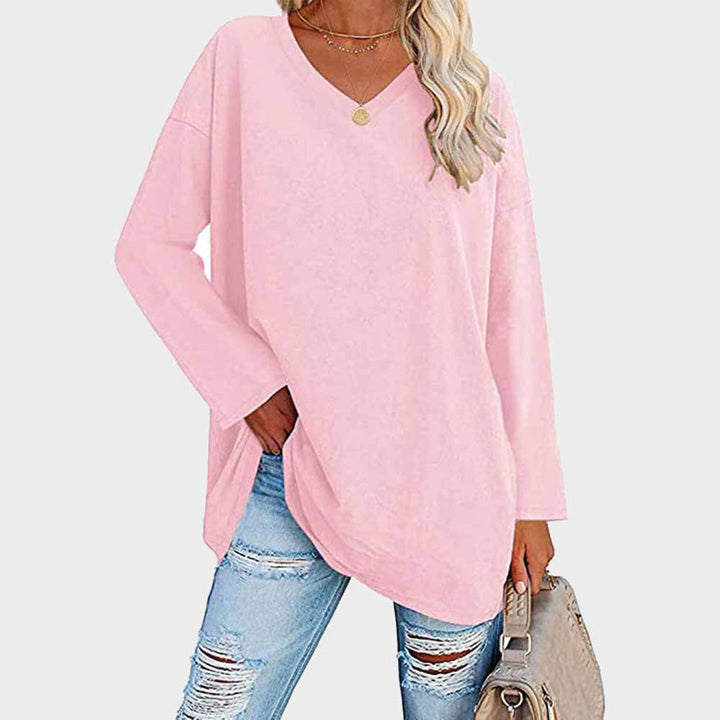 Stilla | Elegant Bluse med Lange Ærmer og V-hals