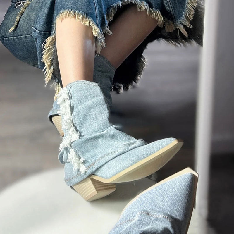 Stilla | Stilfulde Støvler Af Denim