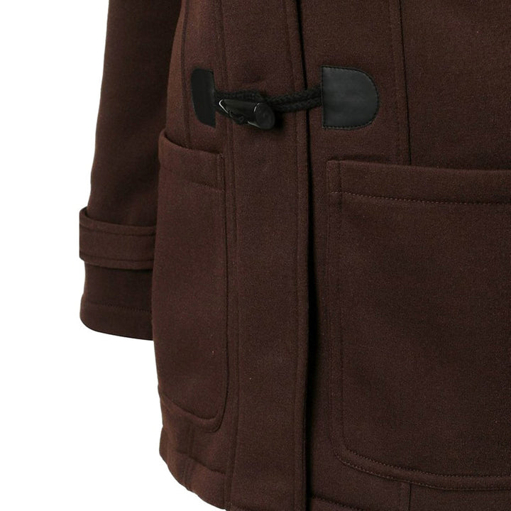 Stilla | Duffle Coat uldblanding hætte med fleece-futter toggle-knapper lommer