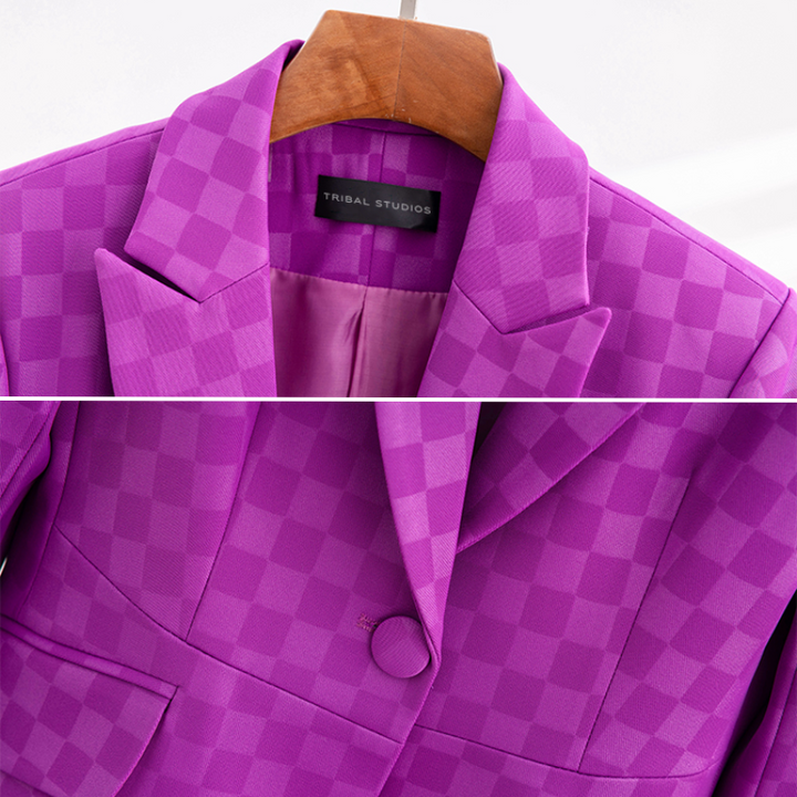 Stilla | Elegant Tjekket Blazer
