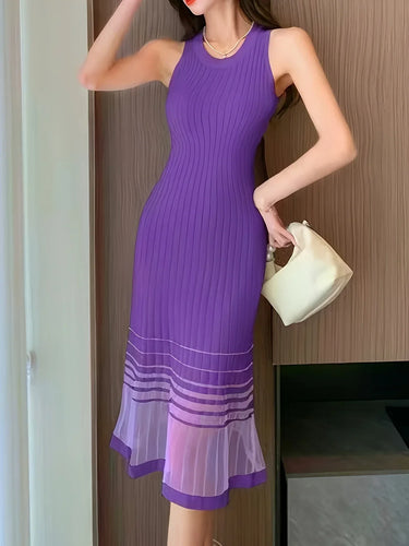 Stilla | Elegant Beige Midi Kjole