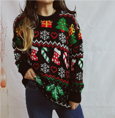Stilla | Varm julesweater med lange ærmer til damer