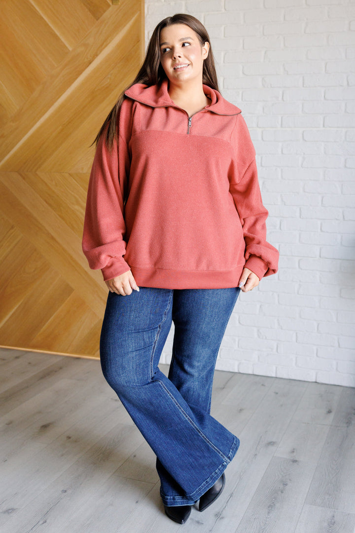 Stilla | Quiet the Impression Pull med halv lynlås rust